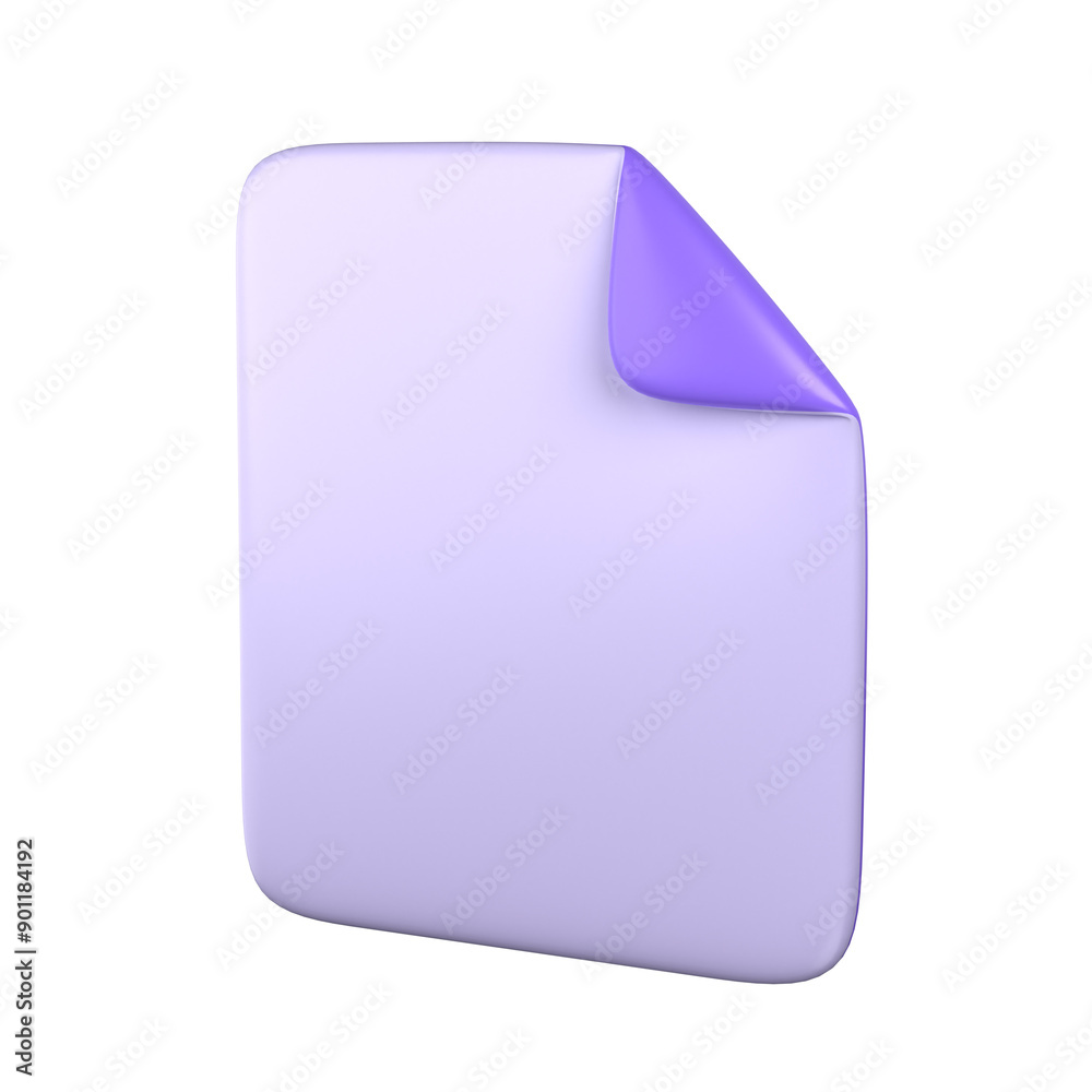 Blank File 3D Icon Illustration Blank File 3D Icon Illustration