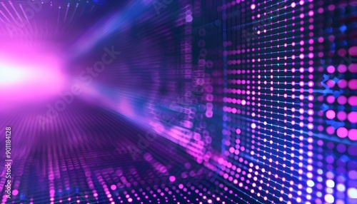 Wallpaper Mural Halftone pattern. Horizontal vector illustration. Pink dots, blue halftone texture. Color halftone gradient. Pop Art blue pink comics Background. Bright neon Dots Background. Torontodigital.ca