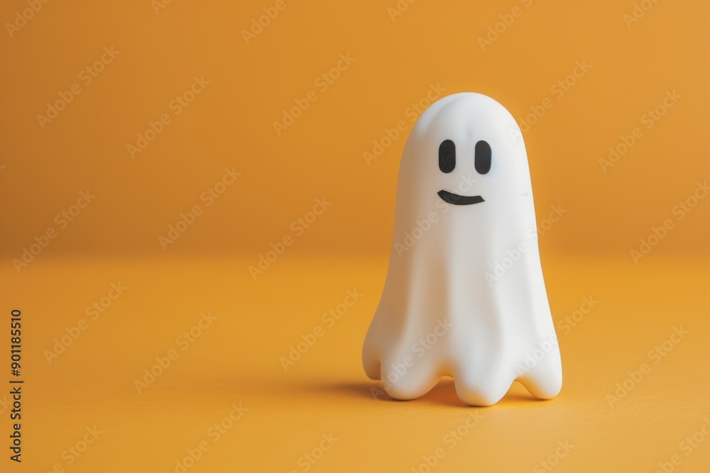 Two ghosts wearing witch hats and two Jack-o'-Lanterns, placed against a dark background, creating a spooky Halloween scene. Two ghosts wearing witch hats and two Jack-o'-Lanterns, placed against a dark background, creating a spooky Halloween scene.