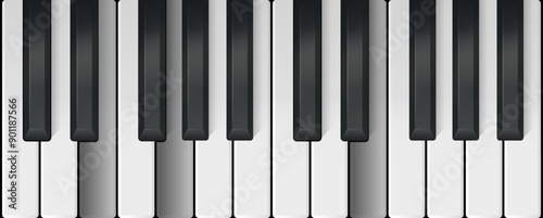 Exploring the intricate details of piano keys, which create a melodious musical atmosphere