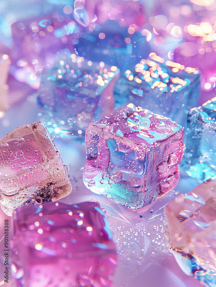 Summer color cool ice illustration background Summer color cool ice illustration background