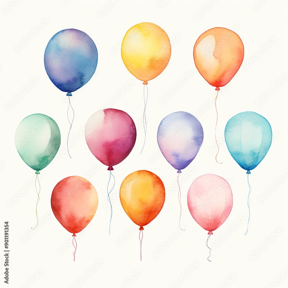 colorful balloons on a white background. Generated ai colorful balloons on a white background. Generated ai