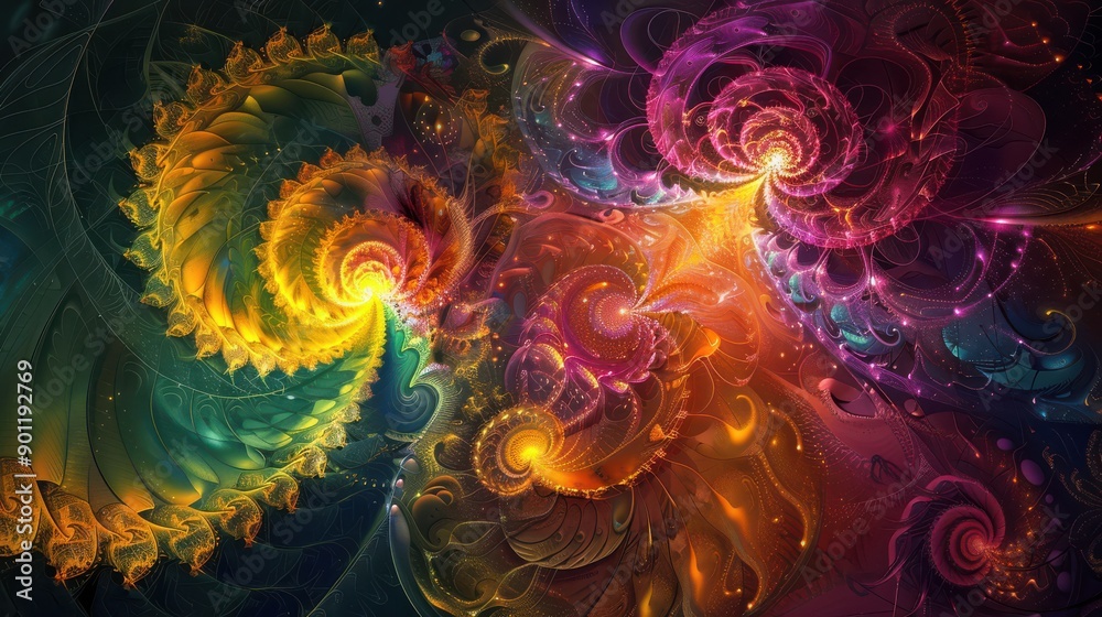 Colorful Abstract Fractal Patterns Colorful Abstract Fractal Patterns