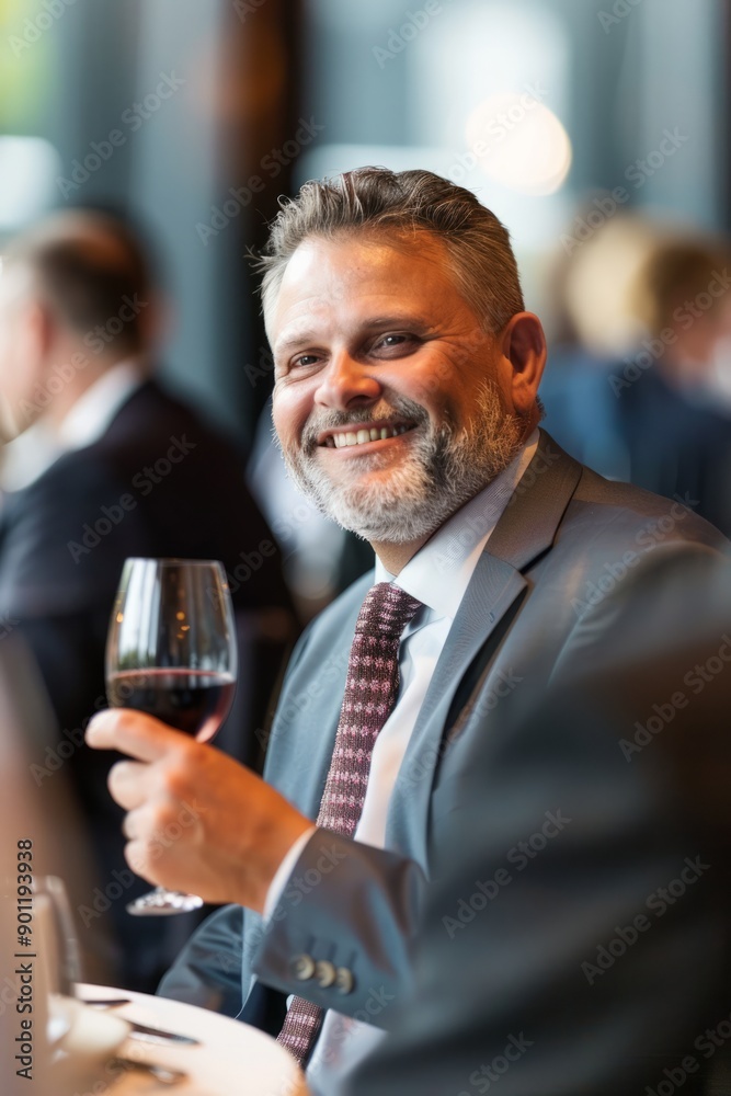 Portrait of a business charity event with a live auction, Generative AI Portrait of a business charity event with a live auction, Generative AI