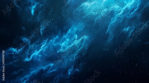 background with particles, abstract blue background