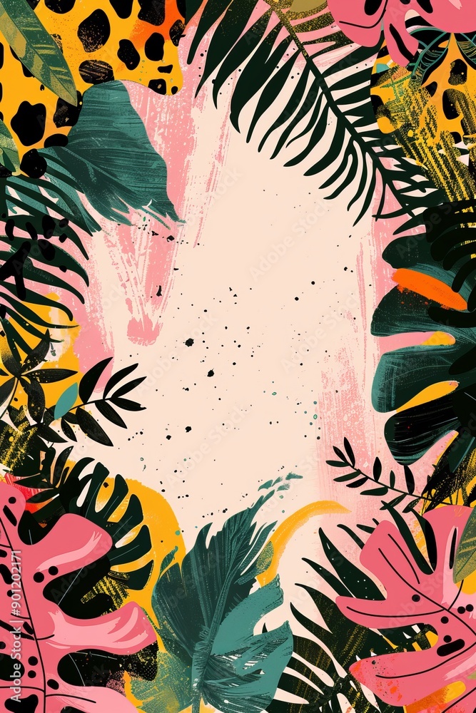 Jungle concept invitation template Jungle concept invitation template
