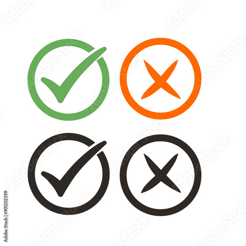 check mark icon Victor illustration with white background 