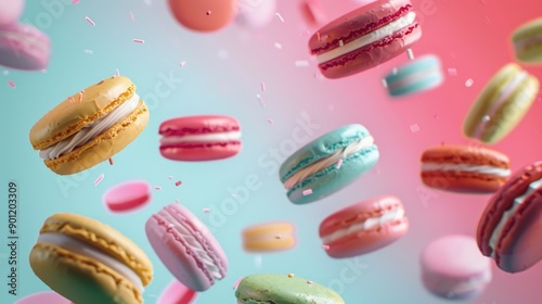 Wallpaper Mural Macarons in Flight Torontodigital.ca