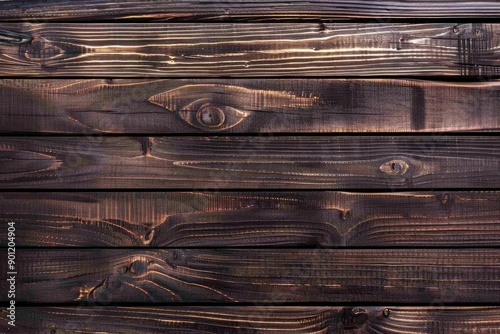 Dark Brown Wood Background. Textured Wooden Board Plank in Dark Brown Hue