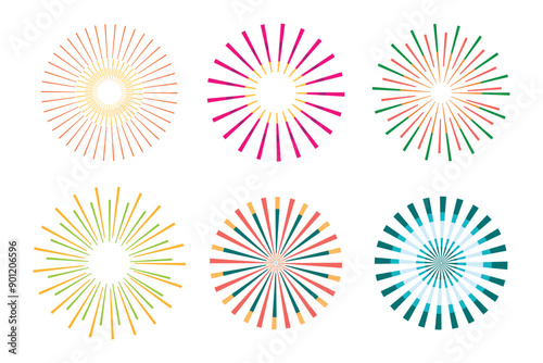 Firework with colorful for celebration, element, anniversary and illustration