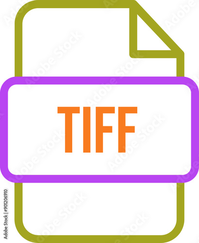 TIFF File icon with bold outline