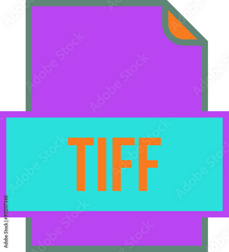 TIFF   File icon fill and outline crisp corners