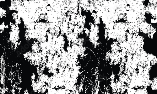 Wallpaper Mural Grunge distressed overlay texture and background - wide banner format background with copy space for text. Grunge texture of chips, cracks,scratches.Soft white grunge.Distressed black grunge texture. Torontodigital.ca