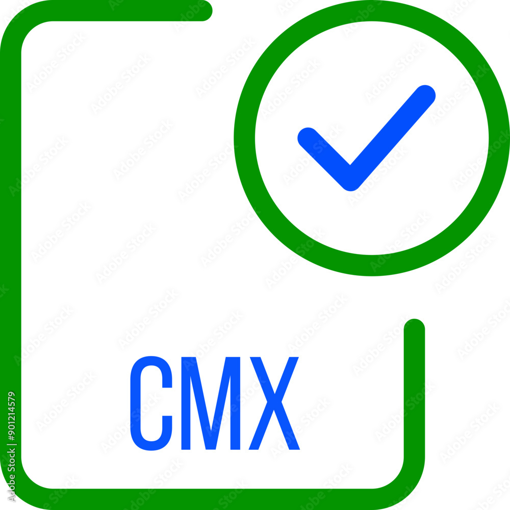 CMX File icon with checked mark CMX File icon with checked mark