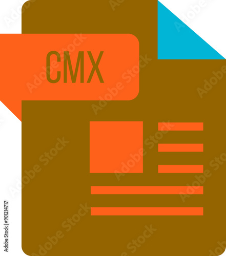 CMX ip icon sharp corners lines and rectangle with symbol photo