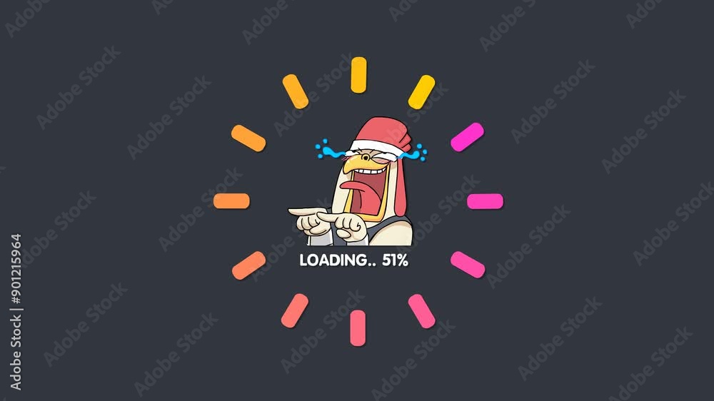 Loading Cartoon Animation Video on Black and Green Screen Background | Funny Theme | Laughing Chicken | Download Progress, Preloader Animation Web Design Template. Seamless Loop Animation 4K Loading Cartoon Animation Video on Black and Green Screen Background | Funny Theme | Laughing Chicken | Download Progress, Preloader Animation Web Design Template. Seamless Loop Animation 4K
