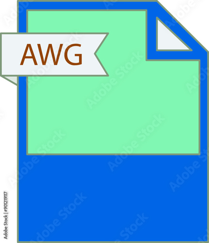 AWG File format icon minimal