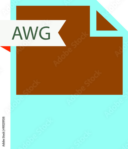 AWG File format icon roe color fill