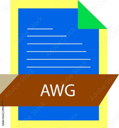 AWG File format icon modern design photo