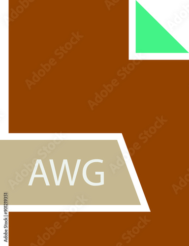 AWG File format icon shape