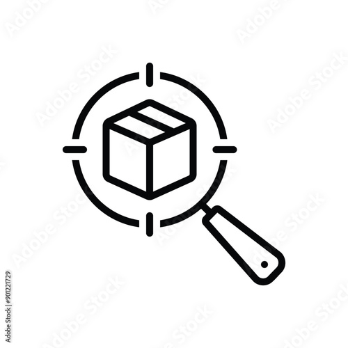 Black line icon for tracking