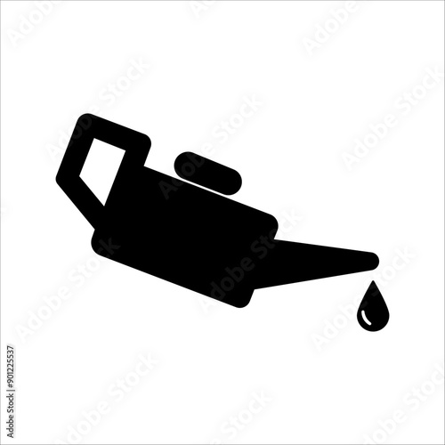 Oil can vector icon. Automotive parts, repair and service symbol.