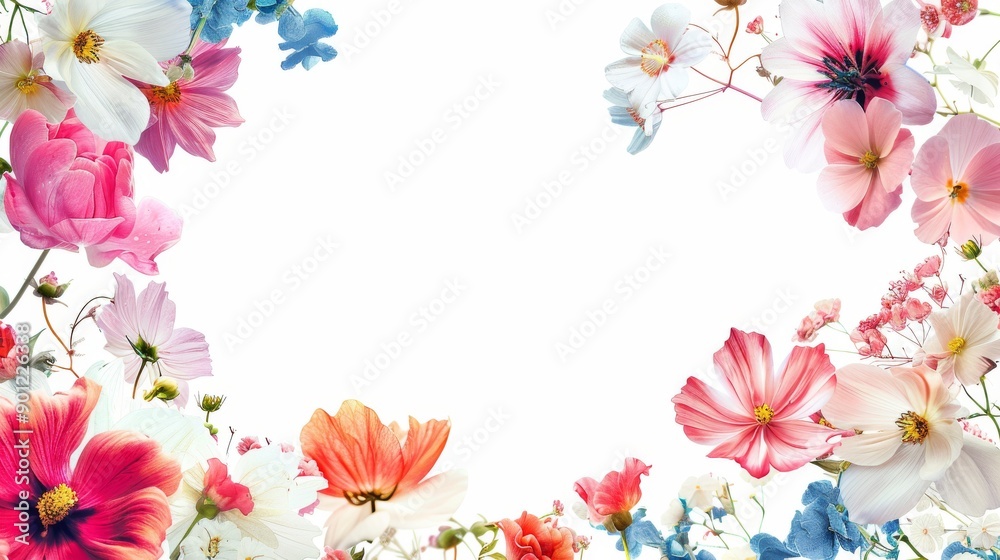 Eucalyptus and Pink Flower Border Eucalyptus and Pink Flower Border