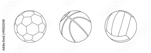 Vector linear image of a sports ball.