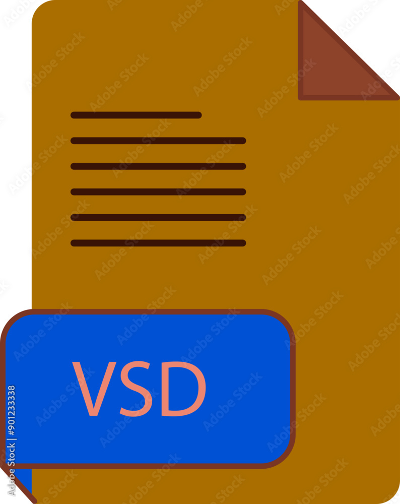 VSD file extension icon rounded lines and crisp corners VSD file extension icon rounded lines and crisp corners