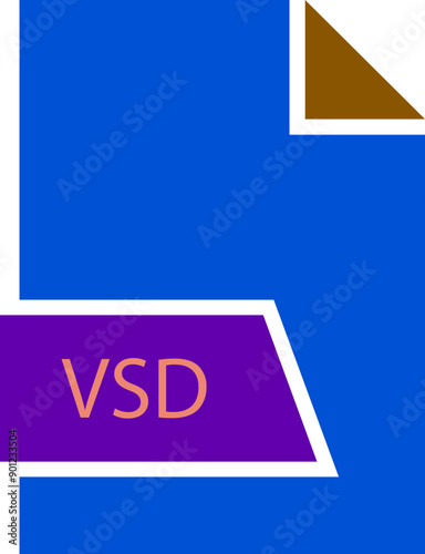 VSD File format icon shape