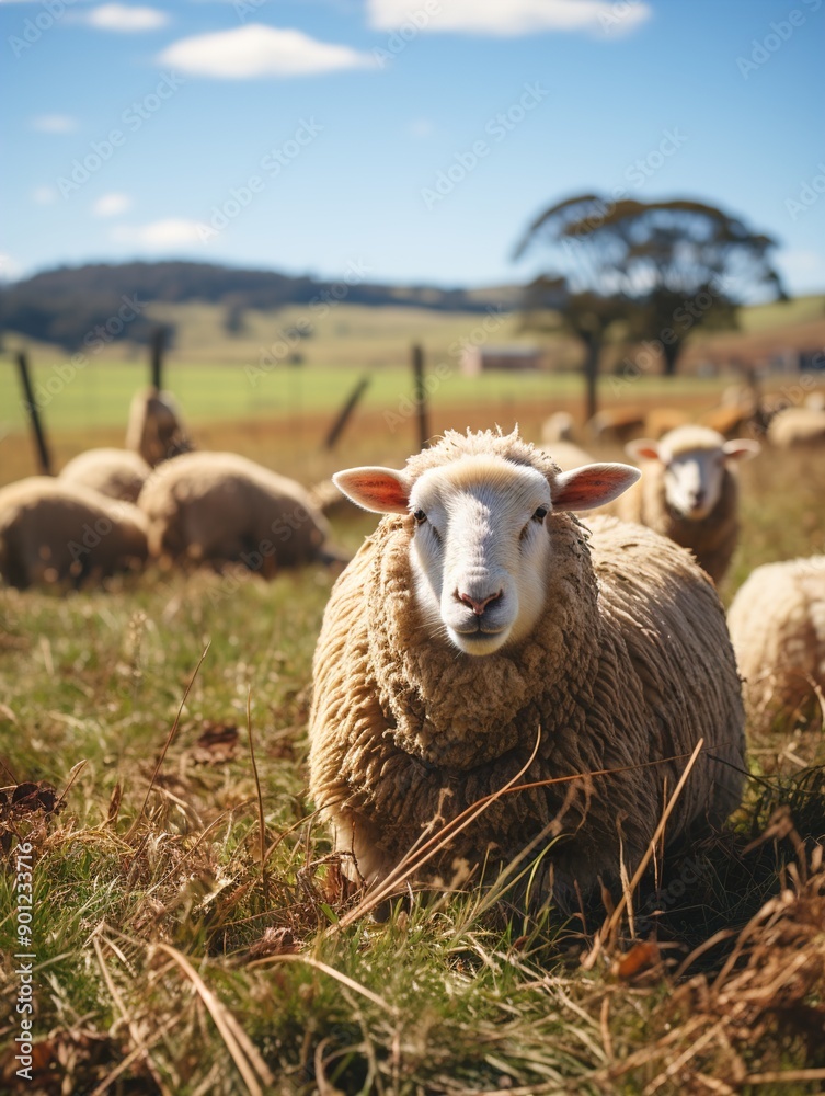 Obraz premium sheep and lambs