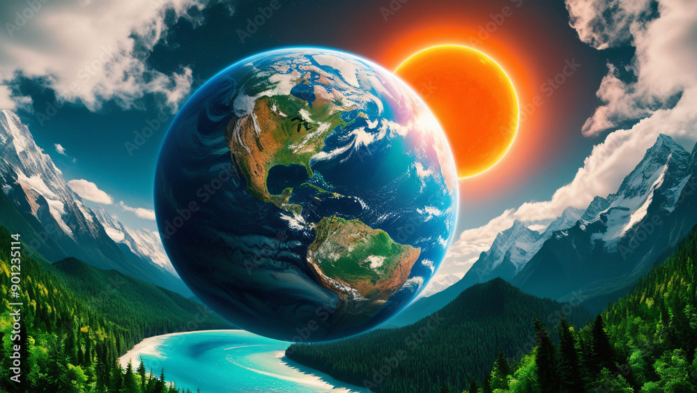 Earth is waiting for spring in its orbit around the Sun Earth is waiting for spring in its orbit around the Sun