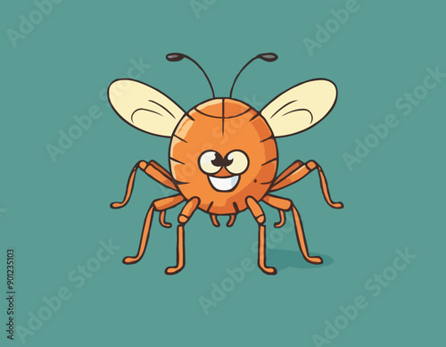 Chigger insect repellent cartoon vector illustration