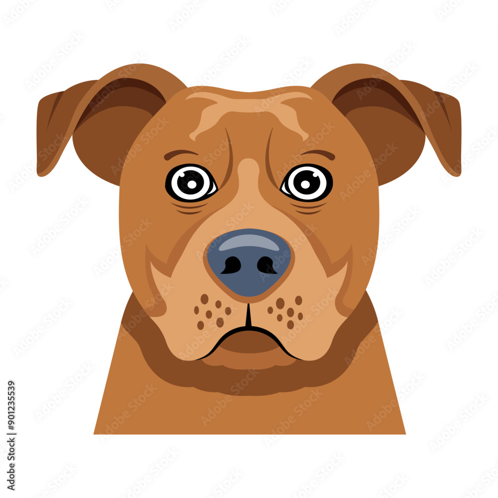 An icon of bulldog in flat style
An icon of bulldog in flat style
