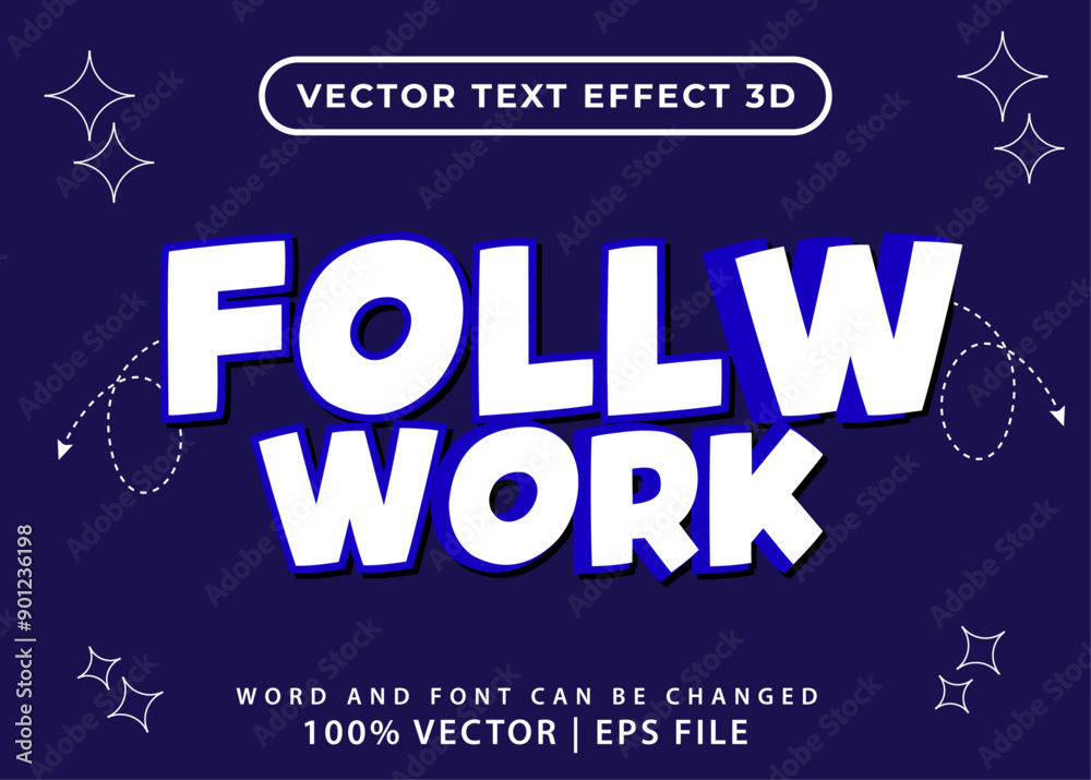 Editable text effect follow work 3d Cartoon style premium template. Editable text effect follow work 3d Cartoon style premium template.