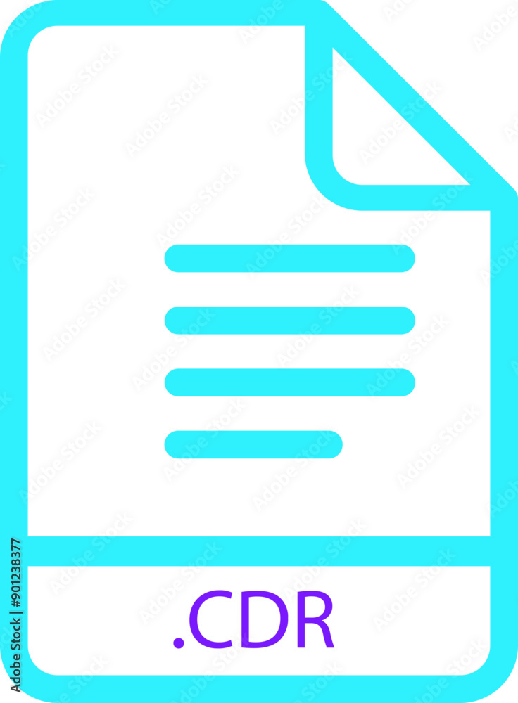 CDR File minimal icon with symbol CDR File minimal icon with symbol