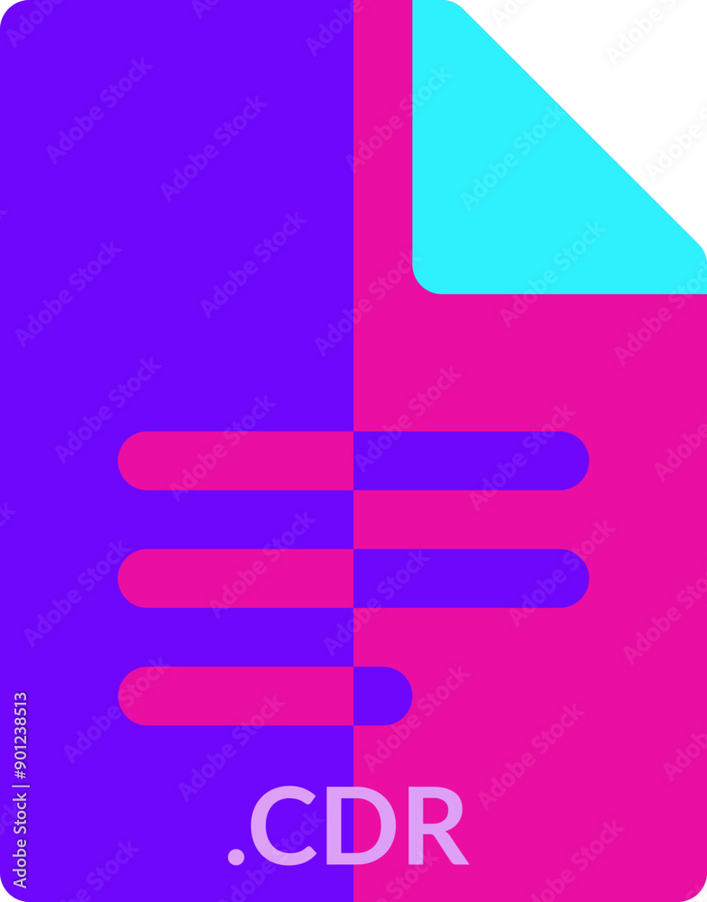 Obraz premium CDR icon 2 color combination mixture