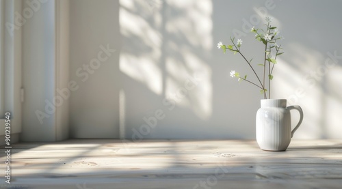 Sunlight Streaming Through Window Onto Wooden Floor