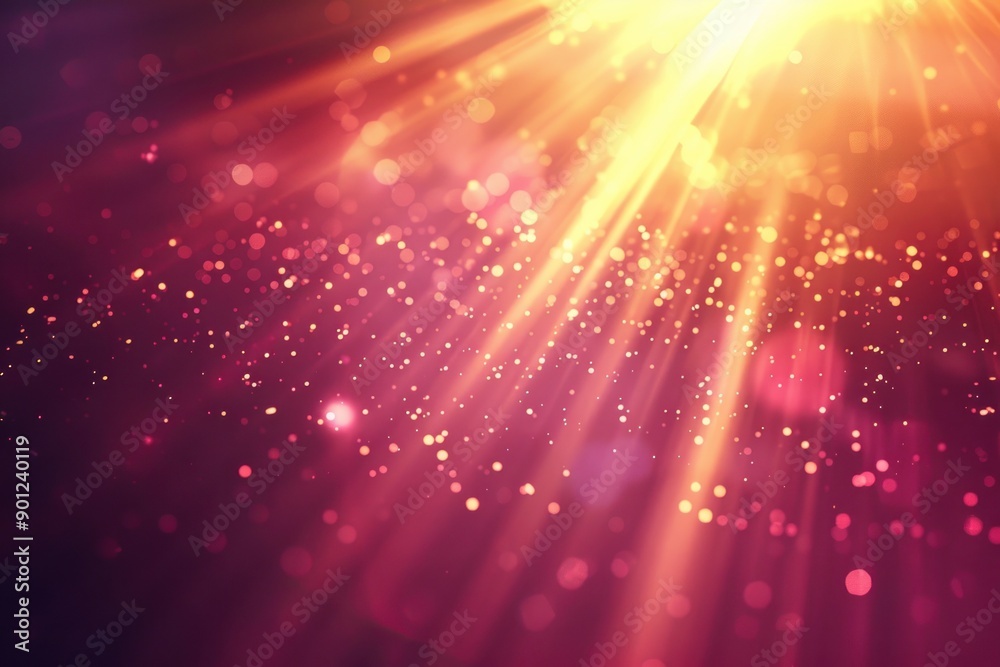 Fototapeta premium Animated background with lens flares created by sunlight