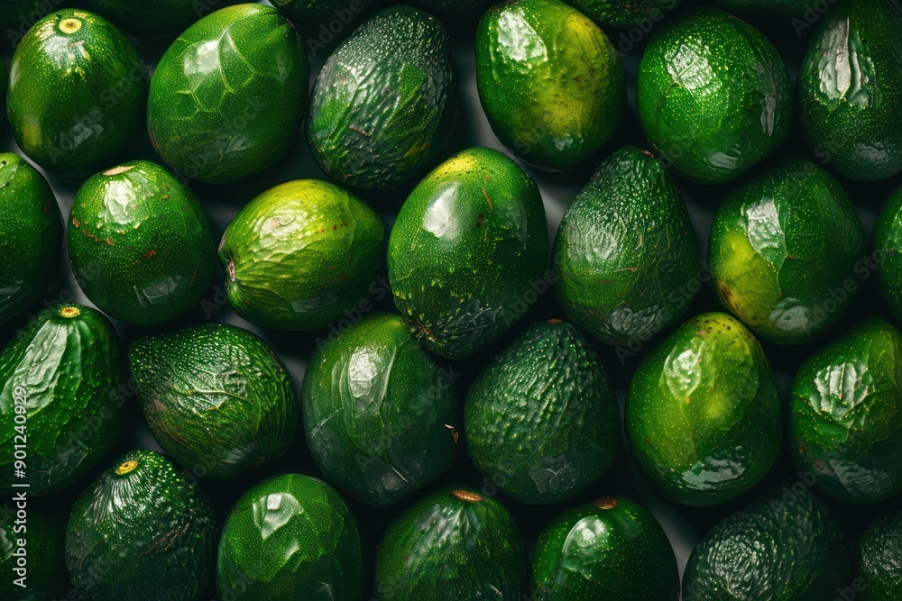Background of fresh avocado arranged together representing concept of health diet. Top view Background of fresh avocado arranged together representing concept of health diet. Top view