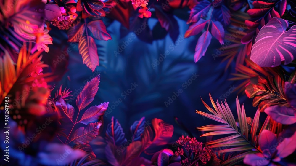 A group of plants arranged in a circular shape, ideal for nature-inspired designs or arrangements A group of plants arranged in a circular shape, ideal for nature-inspired designs or arrangements