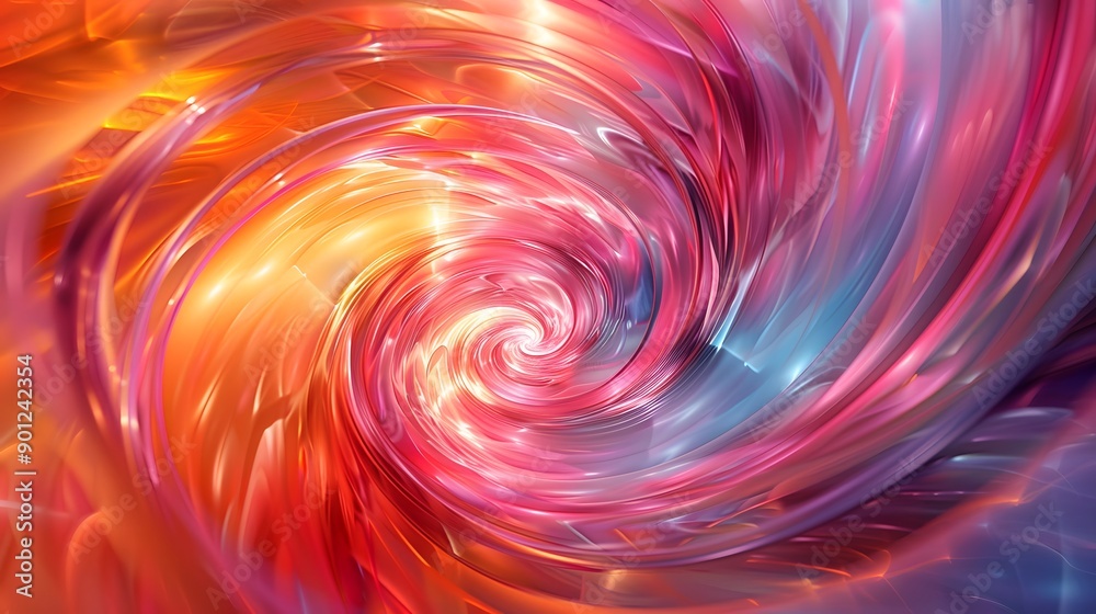 Vibrant Swirling Colors in a Hypnotic Spiral Pattern