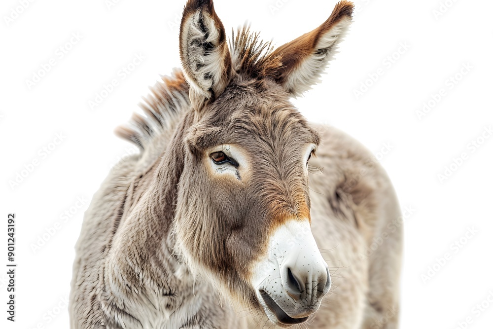 Charming Close-Up of a Donkey with Expressive Features Charming Close-Up of a Donkey with Expressive Features
