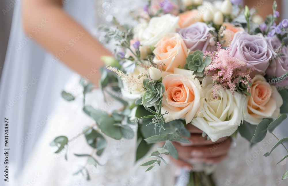 Bride Holding Wedding Bouquet Bride Holding Wedding Bouquet