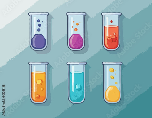 STD in vitro icons. Different styles, test tube icon, STD in a test tube. Vector icons