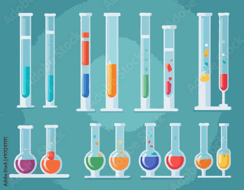 STD in vitro icons. Different styles, test tube icon, STD in a test tube. Vector icons