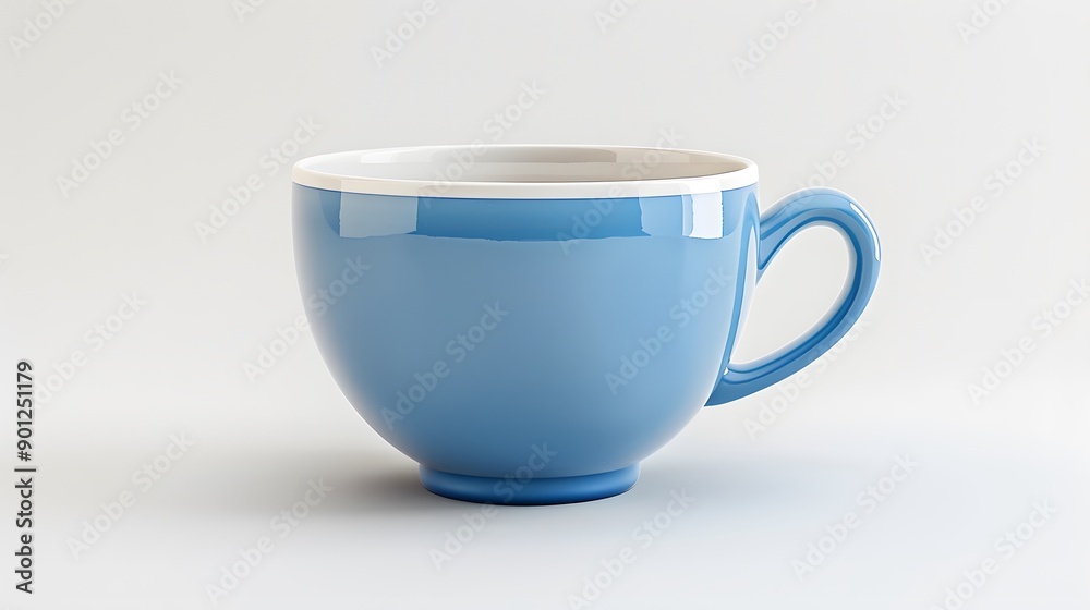 Elegant Blue Ceramic Cup with a Smooth Finish Elegant Blue Ceramic Cup with a Smooth Finish