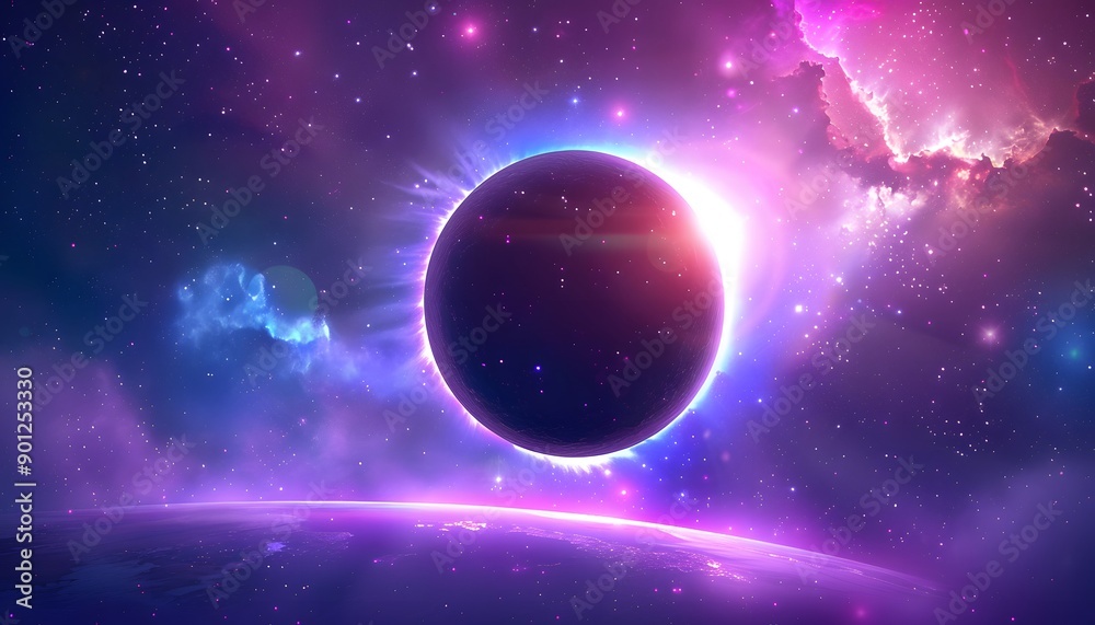 Obraz premium purple planet