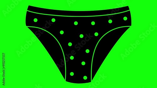 underpants illustration video animation boxer fashion underwear silhouette male logo shorts icon textile clothes garment apparel underclothes panties clothing outline wear pants trunks for green scree