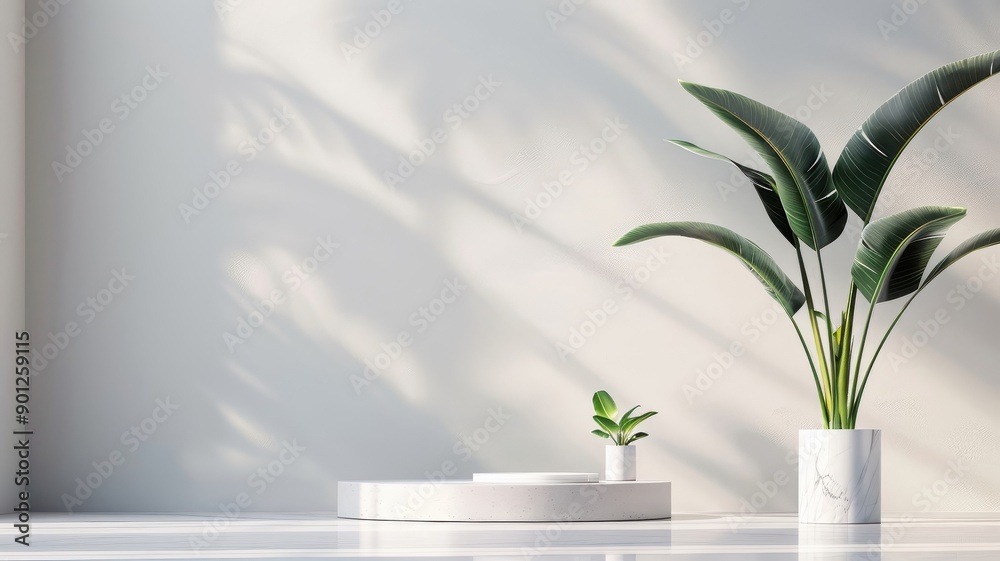 3D podium with white Roman column, luxurious Greek design, minimalistic background, elegant stage for product showcase. 3D podium with white Roman column, luxurious Greek design, minimalistic background, elegant stage for product showcase.